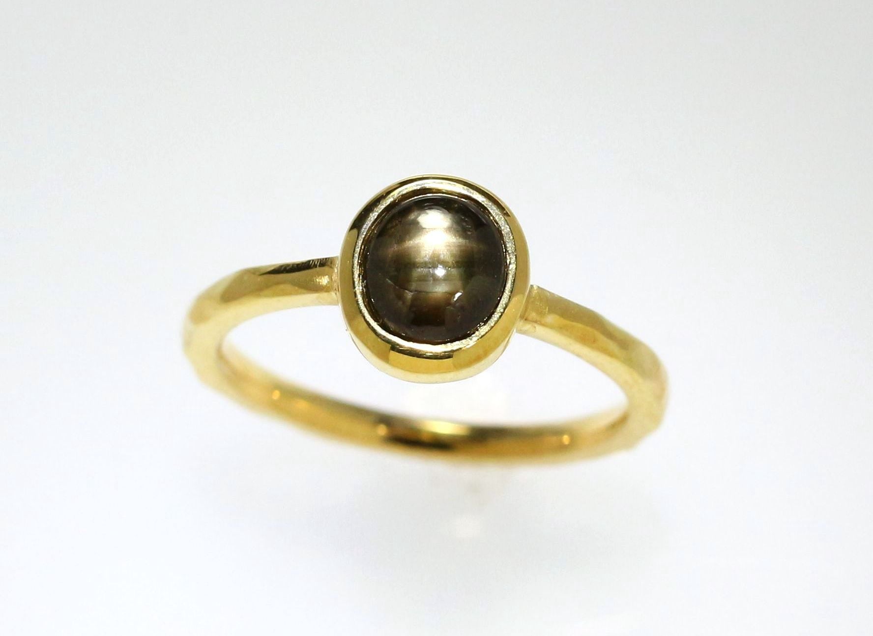 K18YG ブラックスターサファイアリング 1.69ct | Atelier Ozaki