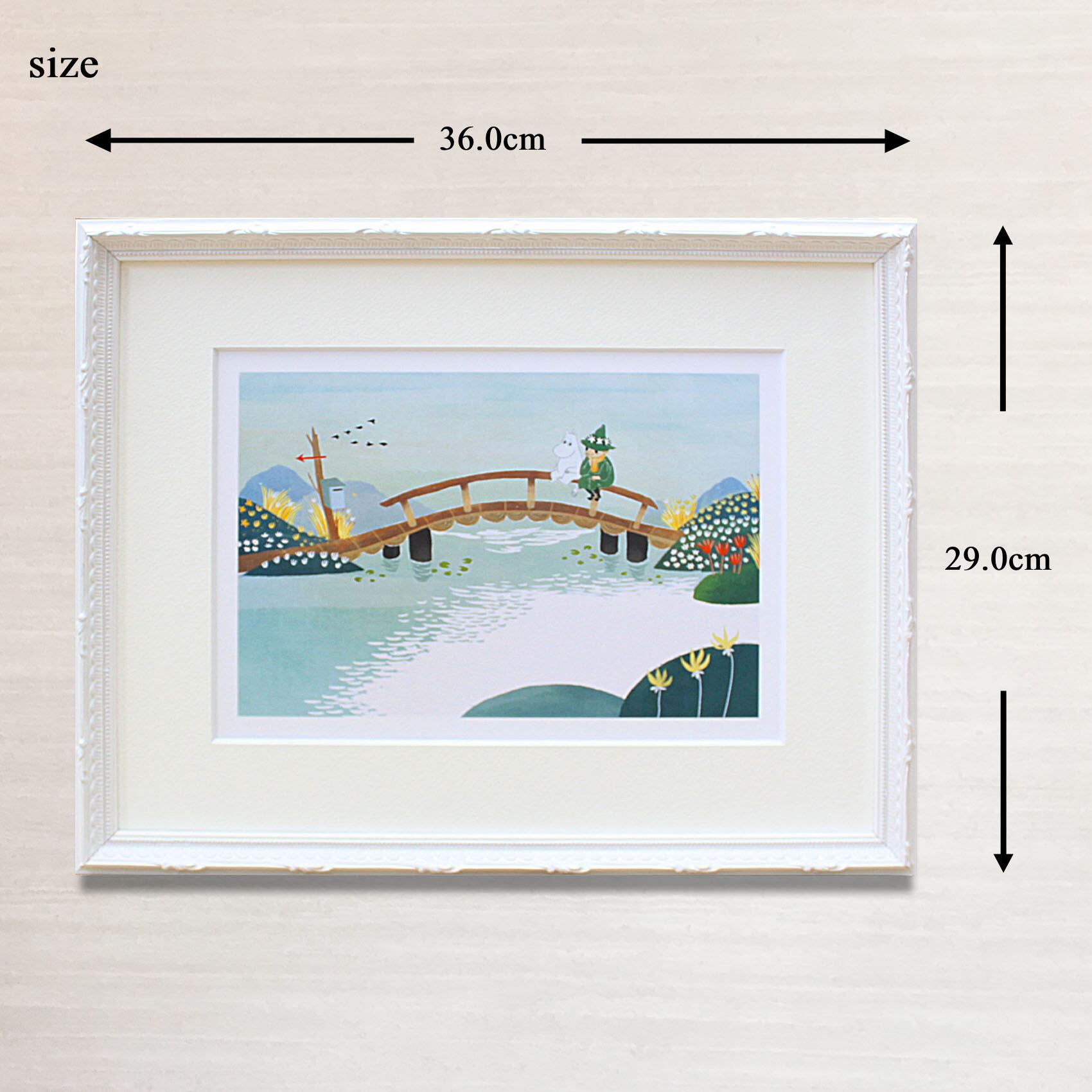 ムーミン 北欧 Postery「ムーミンとスナフキン」送料無料 フレーム 展示用フック付アートポスター 絵画 インテリア アート