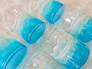 519.オーシャンレジンアート 限定! 海のダブルウォールグラス