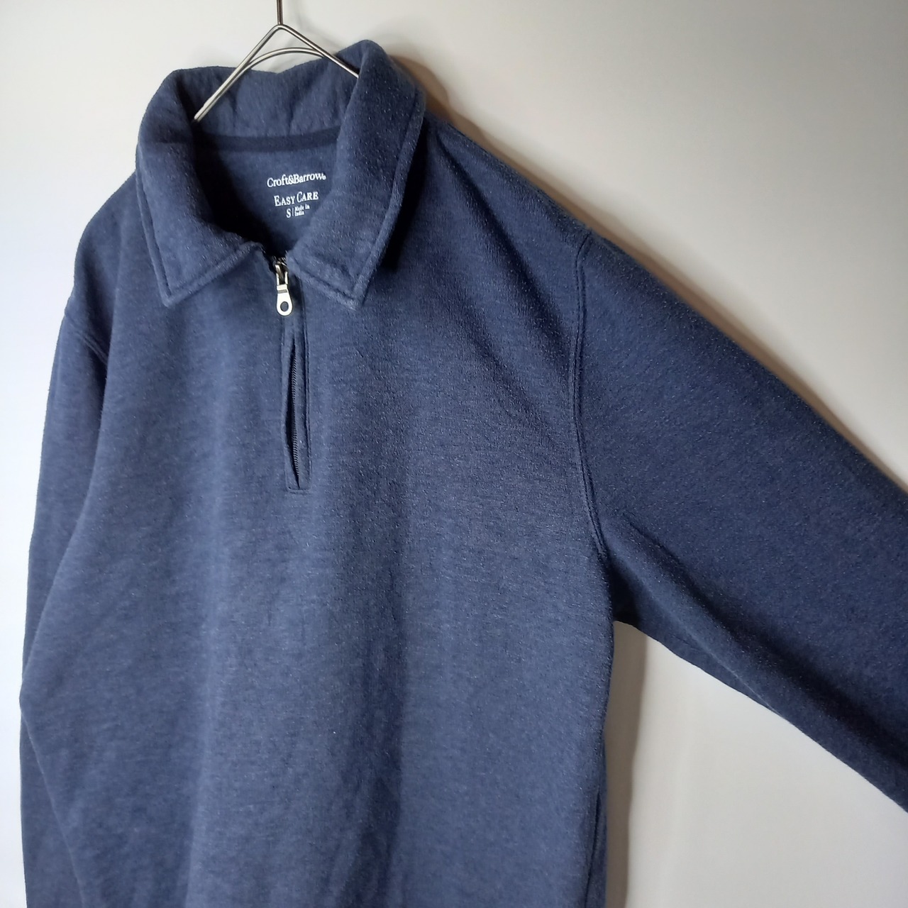 Croft&Barrow　ハーフジップ　スウェット　トレーナー　無地　S