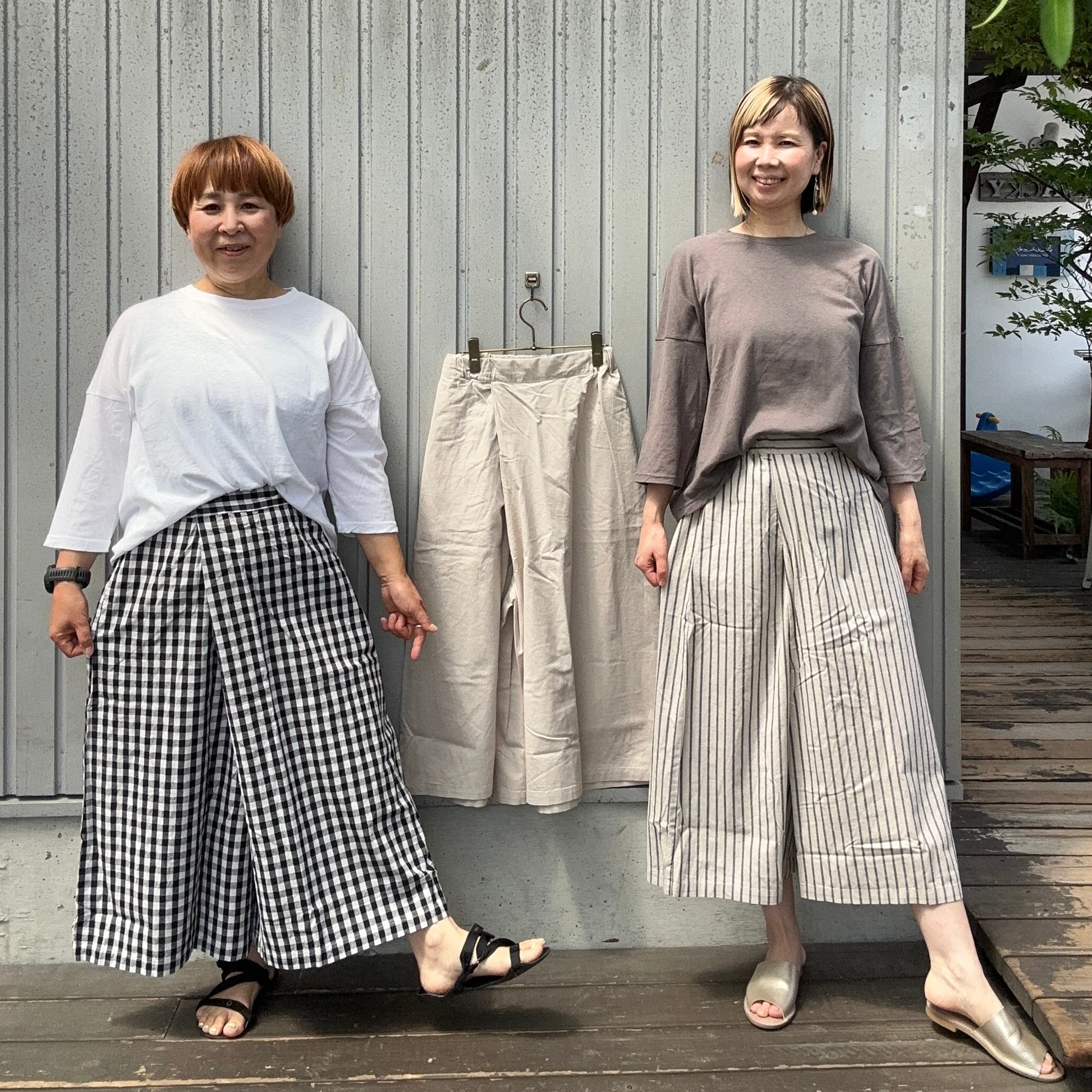 春物Lily brown即完売品　マリンガウチョパンツsniel好きにも soulberry 和の色のふく 裏葉色のパンツ レディース ガウチョ