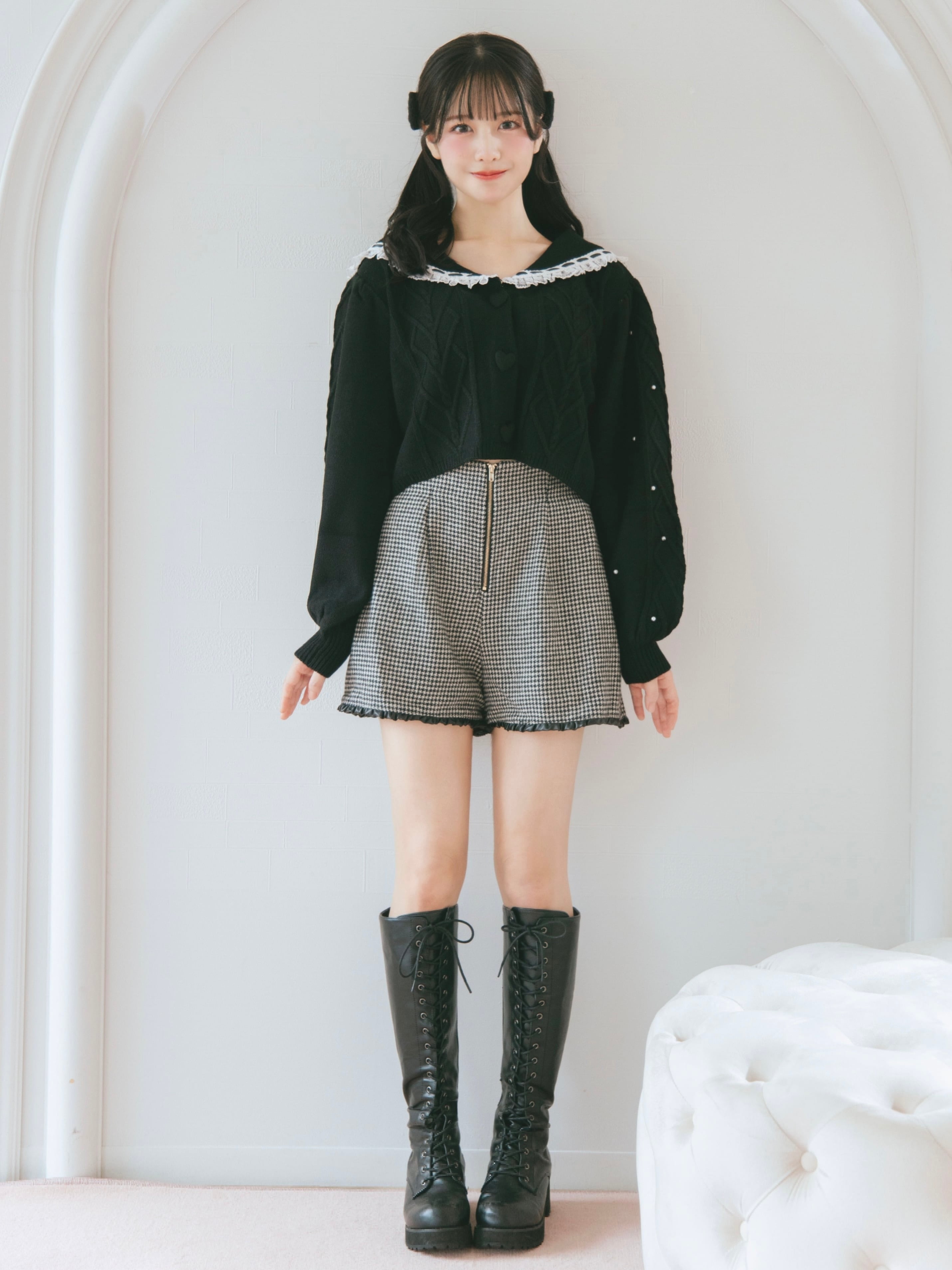 MELTIE front zip tuck pants