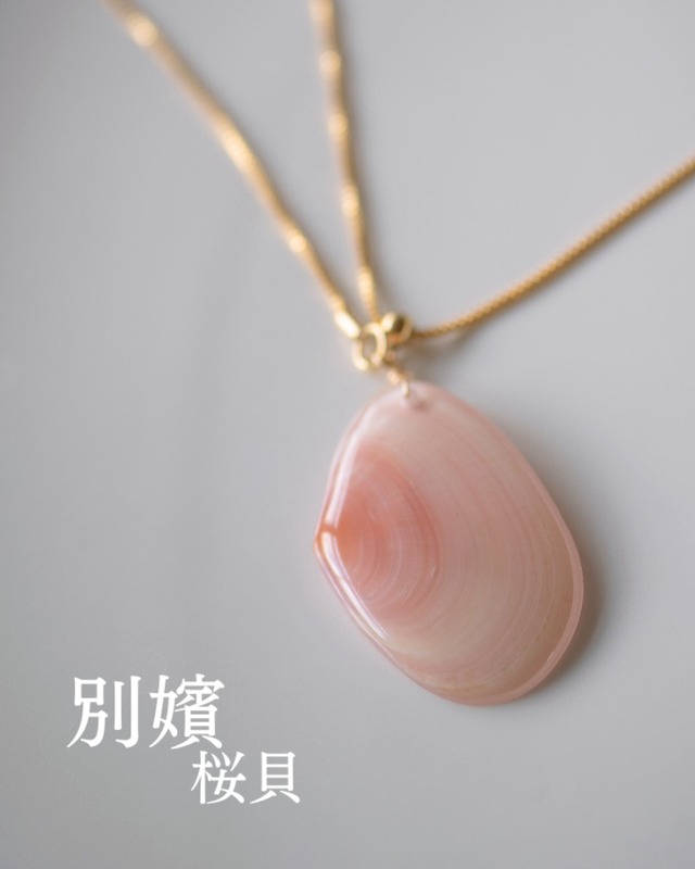 【別嬪桜貝】 さくらひとえ Y字ネックレス #1