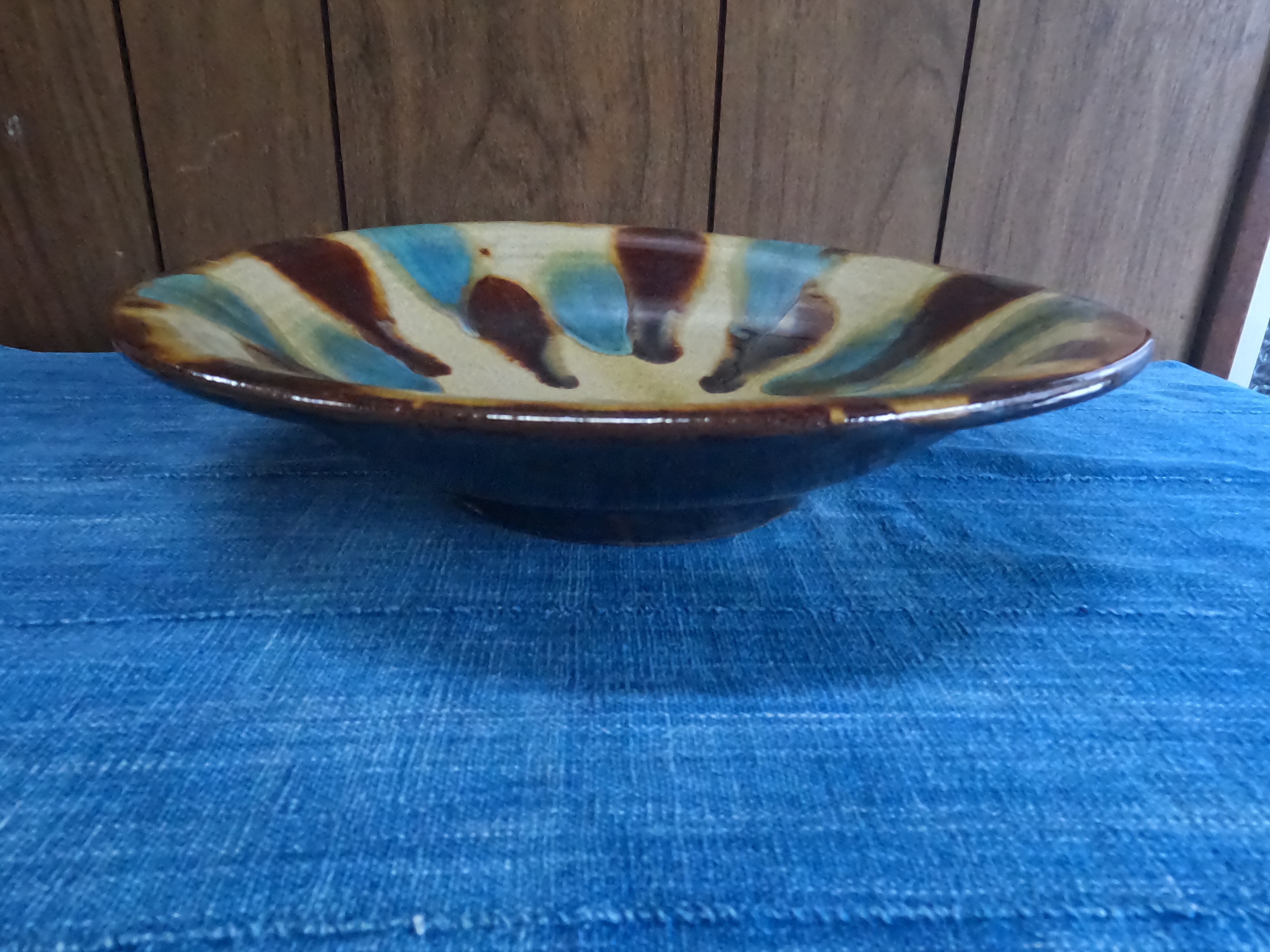 横田屋窯 やちむん 三彩 点打ち 【天皿】 | Paddle