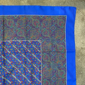 USED blue paisley scarf