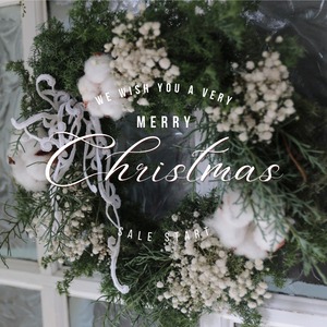 送料無料！！クリスマスSALE　Christmas wreath 　winterwhite