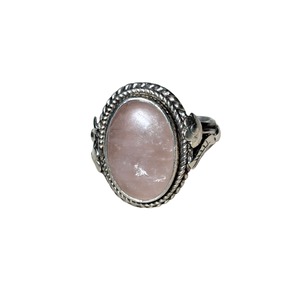 vintage silver pink stone ring