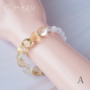 【再販】明るく陽気なパワーでクリアな気持ちに［レモンクォーツ／水晶／ホワイトオニキス］