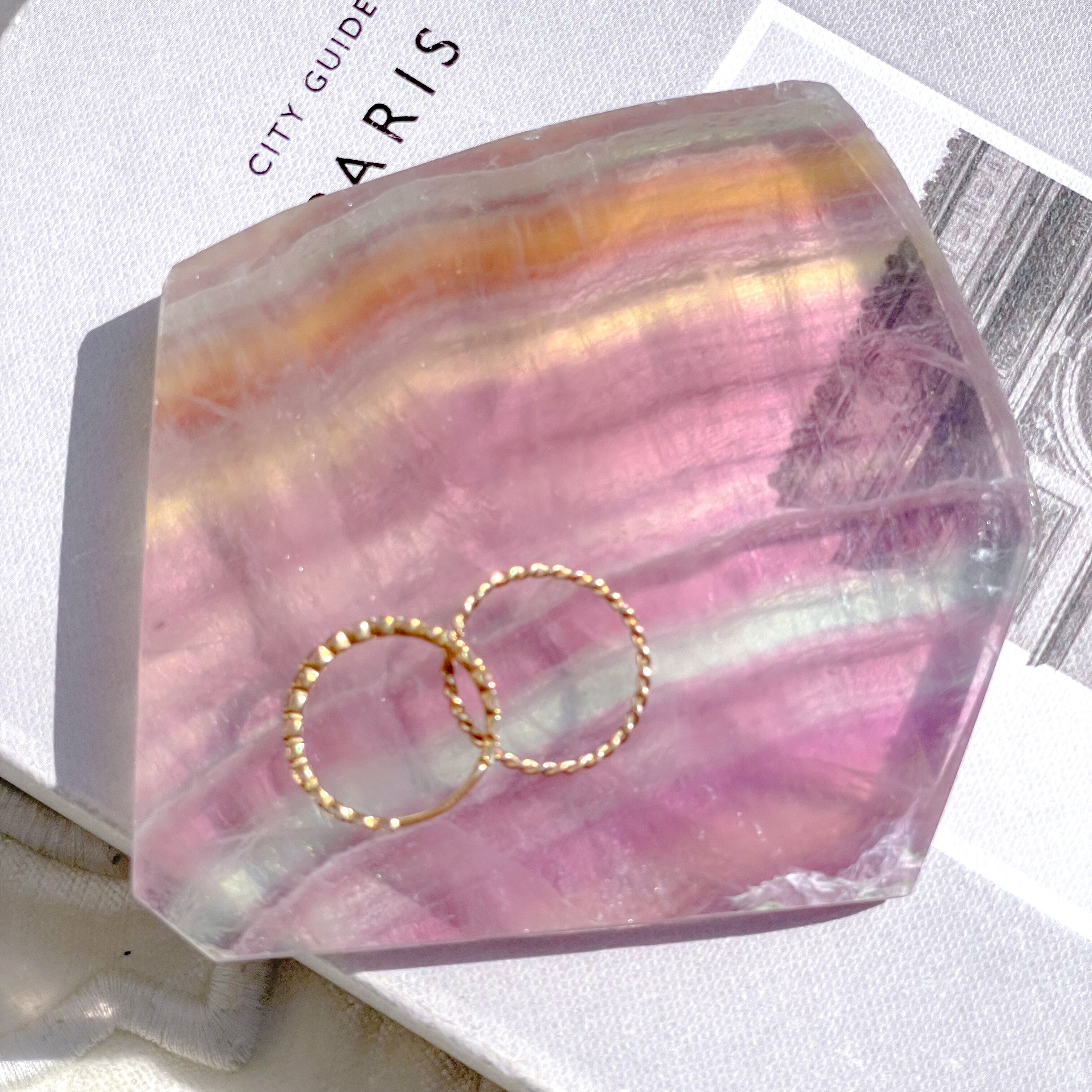 Pink Fluorite Plate 3 ✧ ピンクフローライト