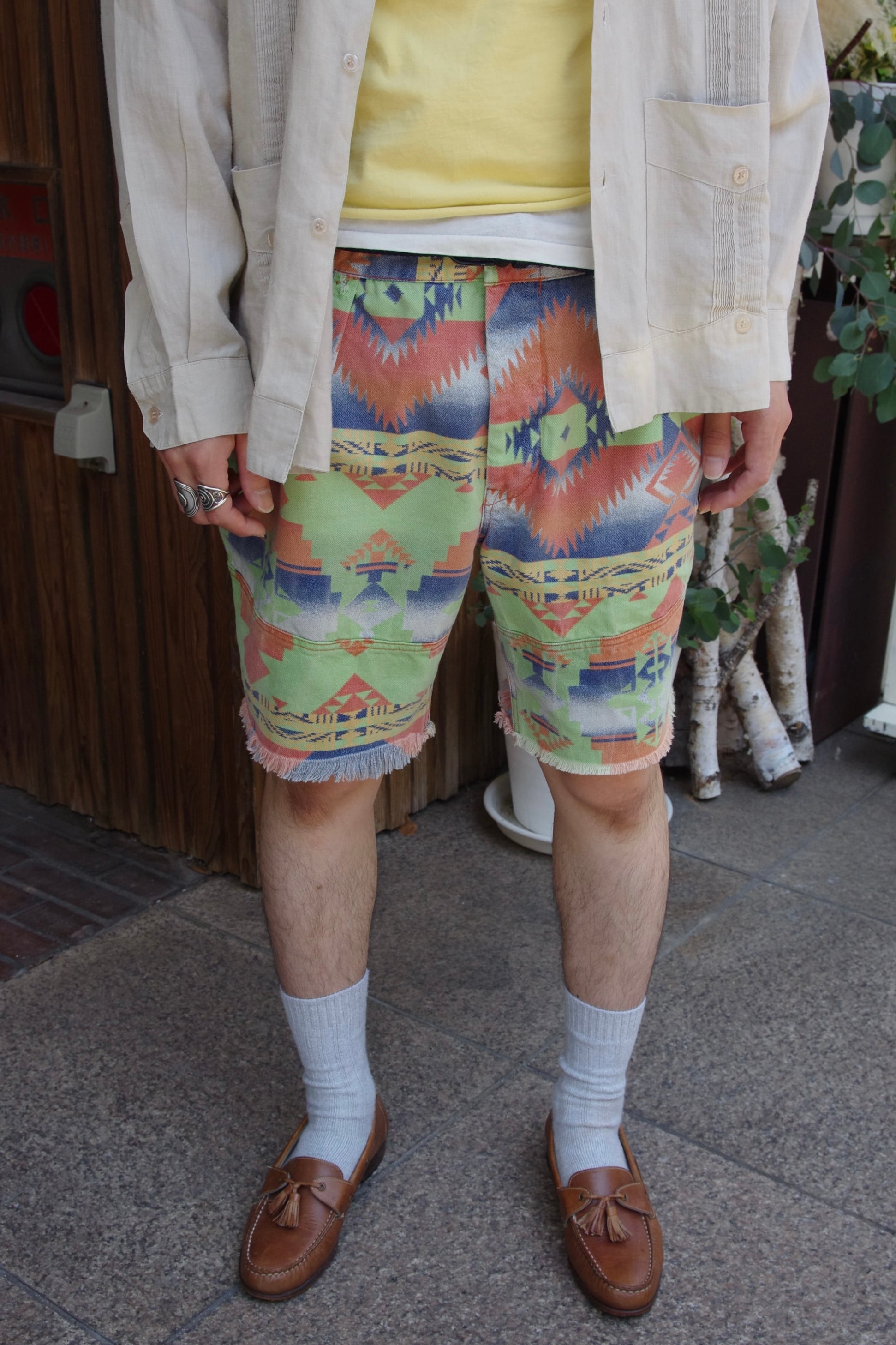 Remodel】Polo Ralph Lauren ネイティブ柄 ショートパンツ メンズW42
