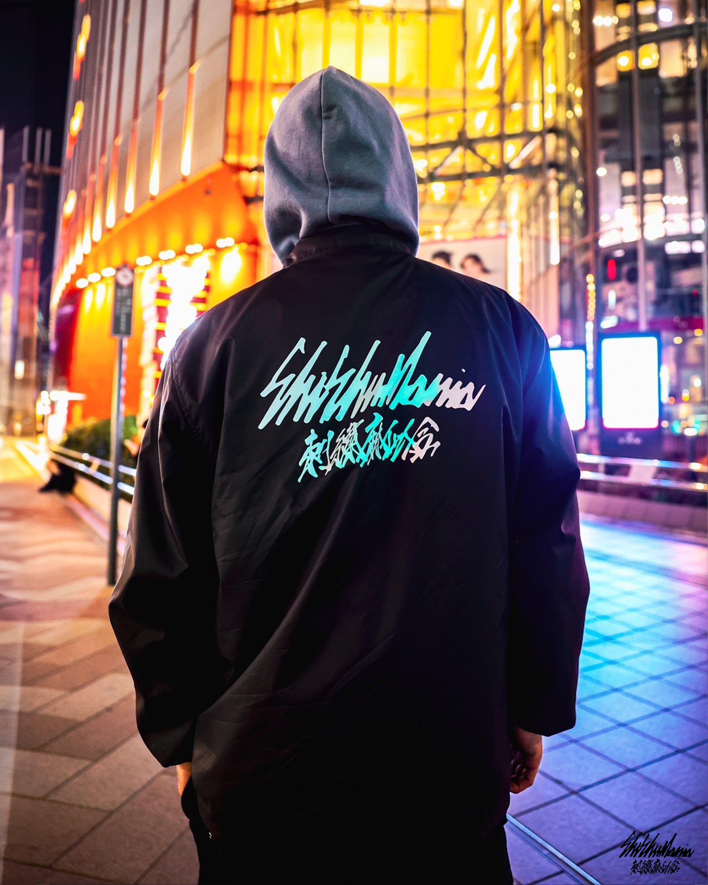 オーロラ蛾虎刺繍ナイロンコーチジャケット | SHISHUMANIA ONLINE STORE