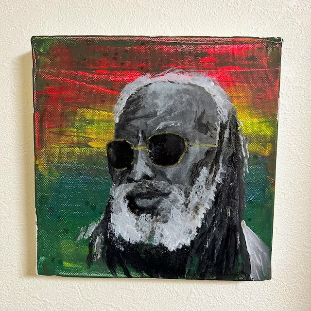 "Burning Spear" Art Panel 18×18 / Painter ISSHIN