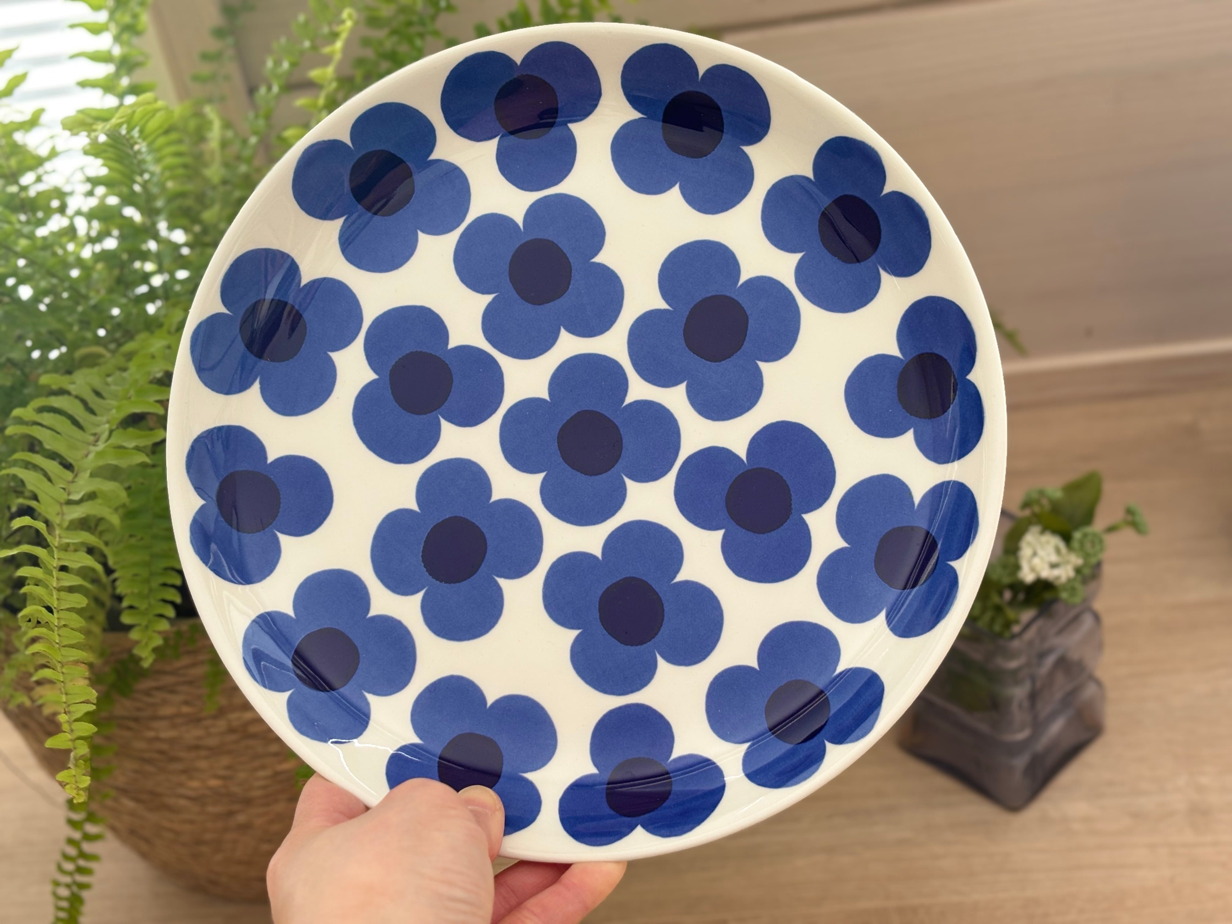 arabia VEERA 26cm vintage plate | ヴェーラ プレート 花 ブルー