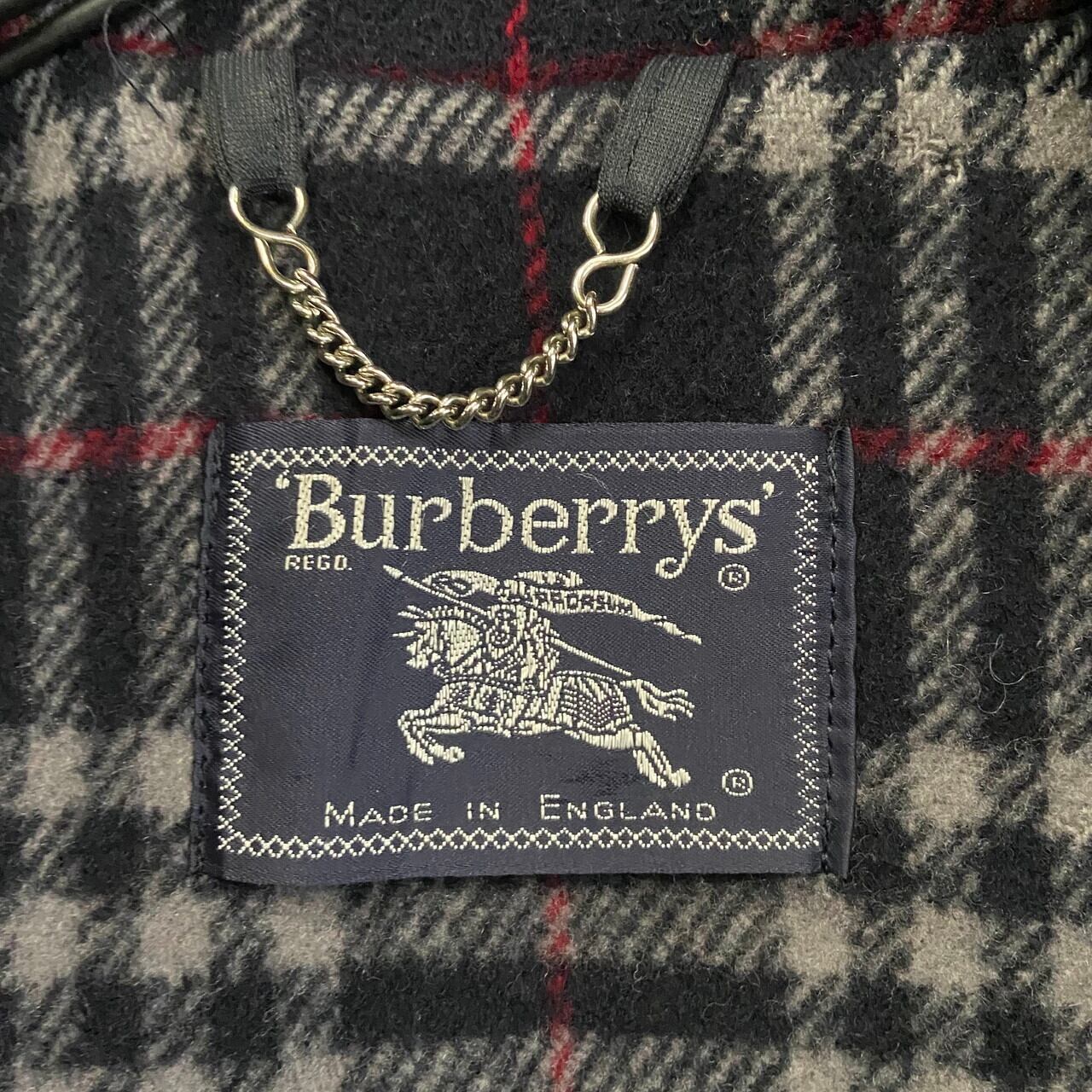 ヴィンテージ 英国製 Burberry's バーバリー メルトン ダッフルコート メンズM相当 古着 ビンテージ ネイビー 紺色  【コート】【SA2204】【HA10】 | cave 古着屋【公式】古着通販サイト