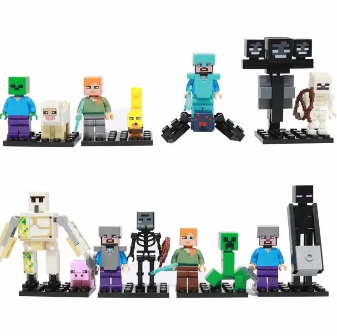 即納 マインクラフト レゴ 互換 ミニフィグ 16体セット １ Block Mania ブロック マニア