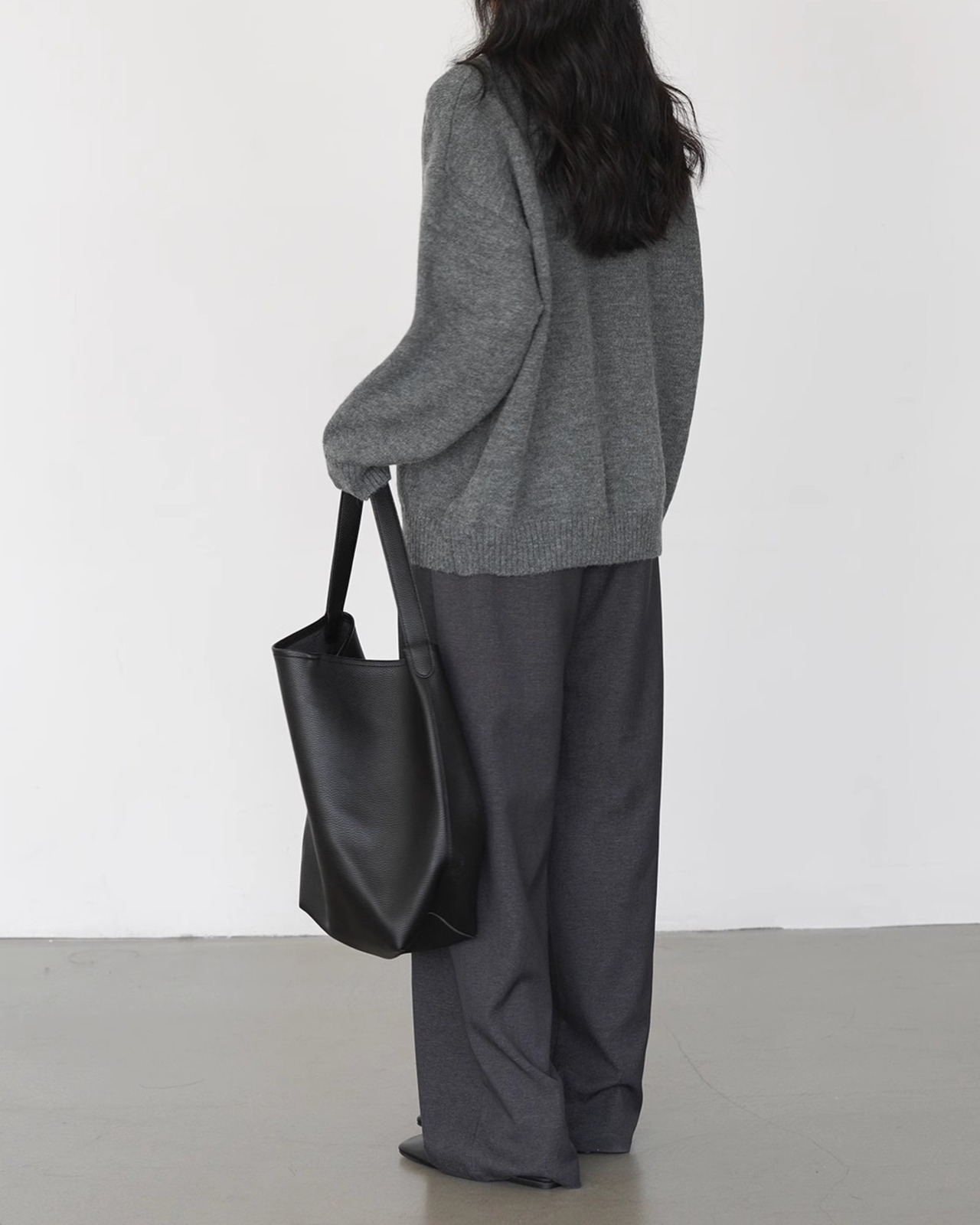 Tuck waist wide Pants T20473