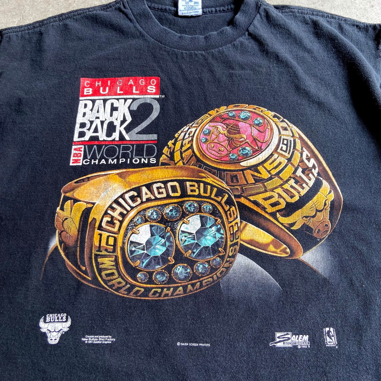 90年代 USA製 NBA WORLD CHAMPIONS シカゴブルズ プリントT