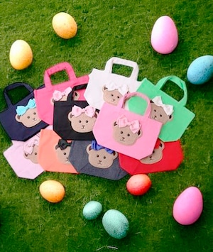 CLOSE SALE★bg0285-キャンバストートS《芦屋グレイスもこもこベアーリボン》