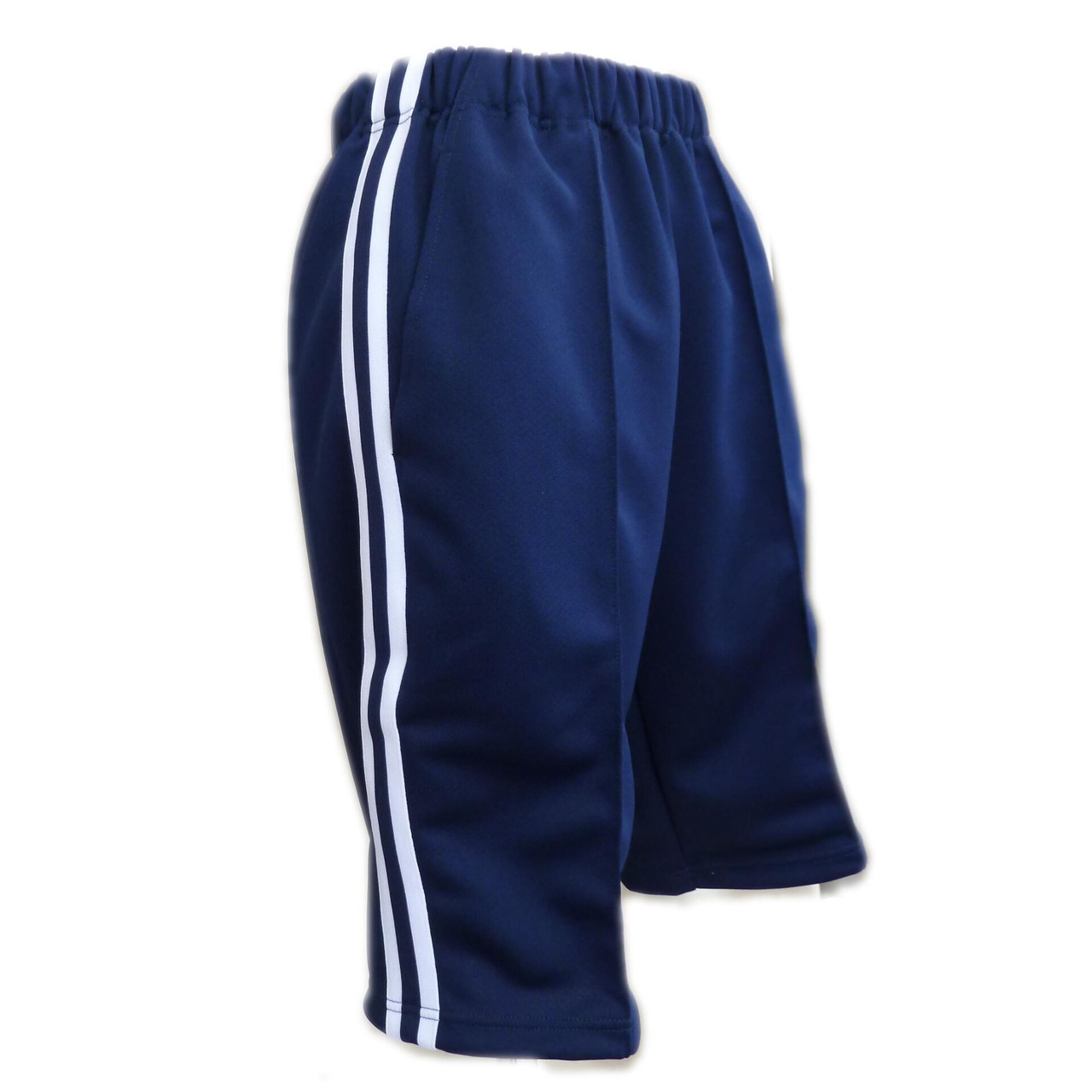 前山小学校　ハーフパンツ 濃紺　白2本線　両サイドポケット