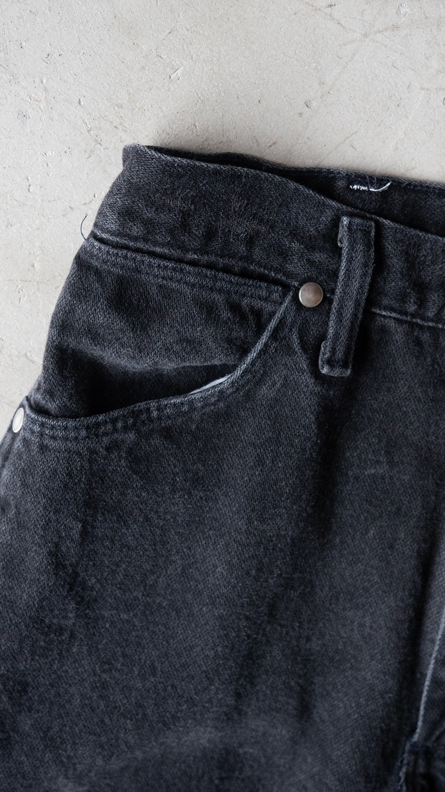 "Wrangler" 1990s Black denim cut-off pants