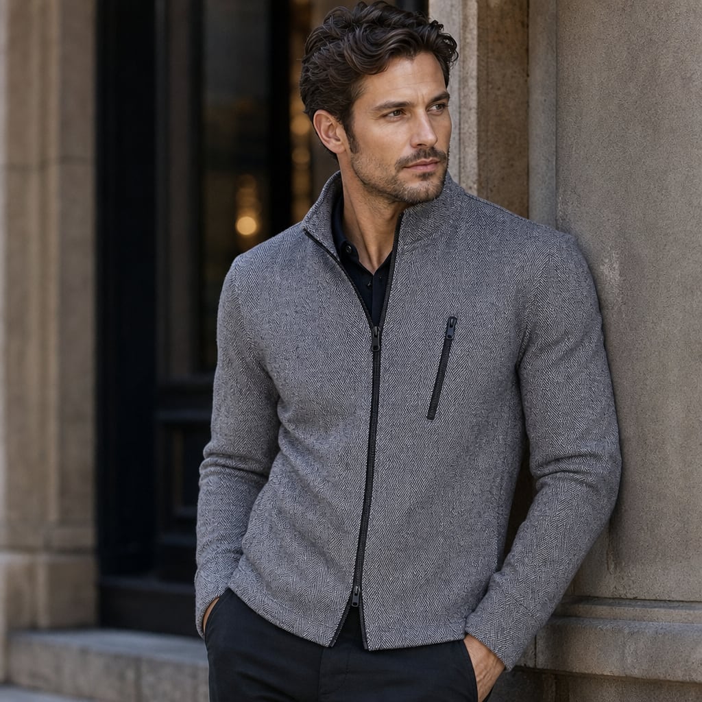 NICOLE CLUB FOR MEN|ストレッチ素材ライダース風ブルゾン|ニコルクラブフォーメン メンズ 4164-3700 ネイビー