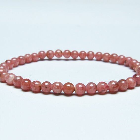 インカローズ ブレスレット 5mm ロードクロサイト ブレス 一点物 メール便可 [M便 1/10] 111-46577