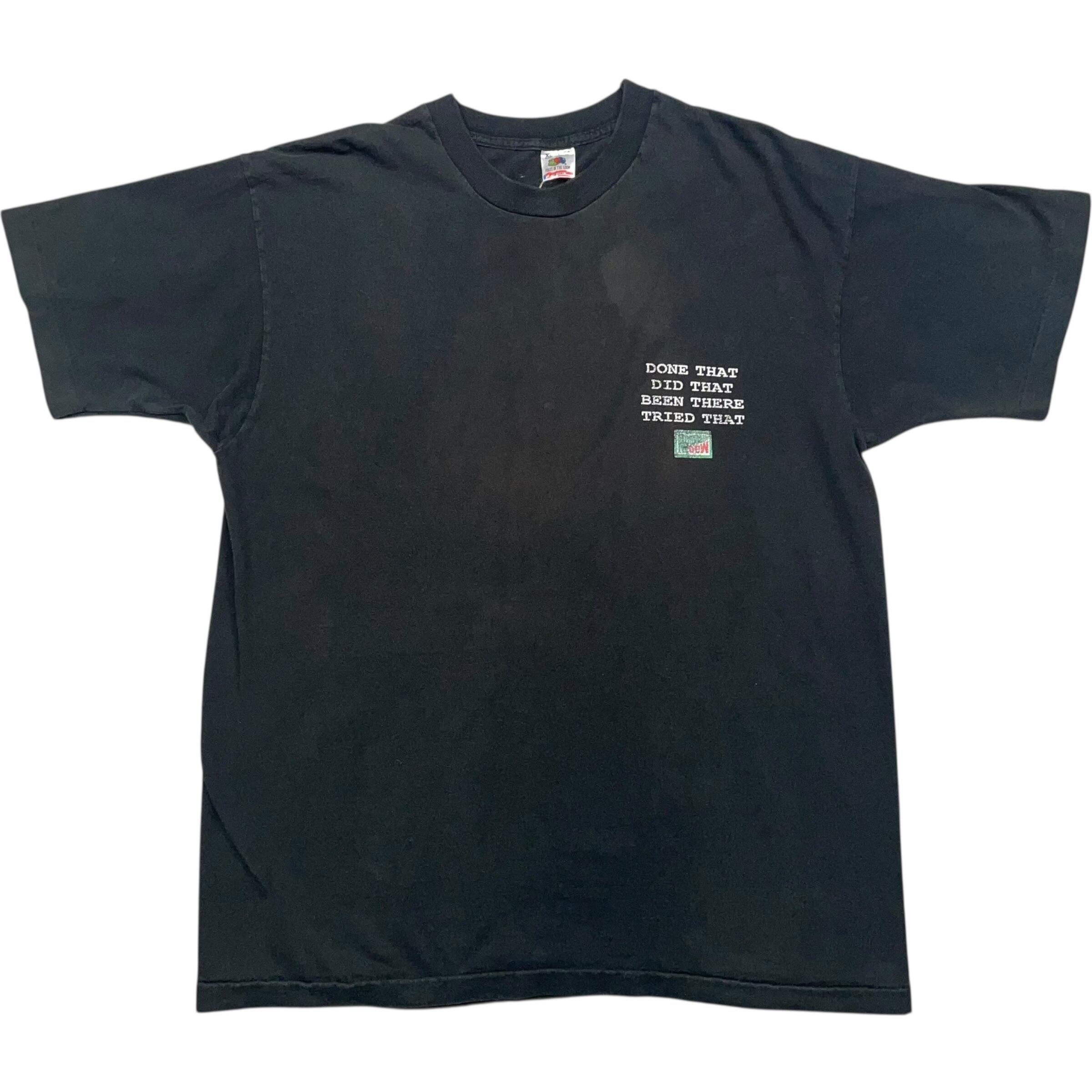 《XL》 FRUIT OF THE ROOM フルーツオブザルーム Tシャツ マウンテンデュー プリント ブラック USA製 90年代 vintage no.7421