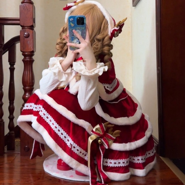 ロリィタ 3点セット ケープ ブラウス ジャンパースカート イベント パーティ衣装