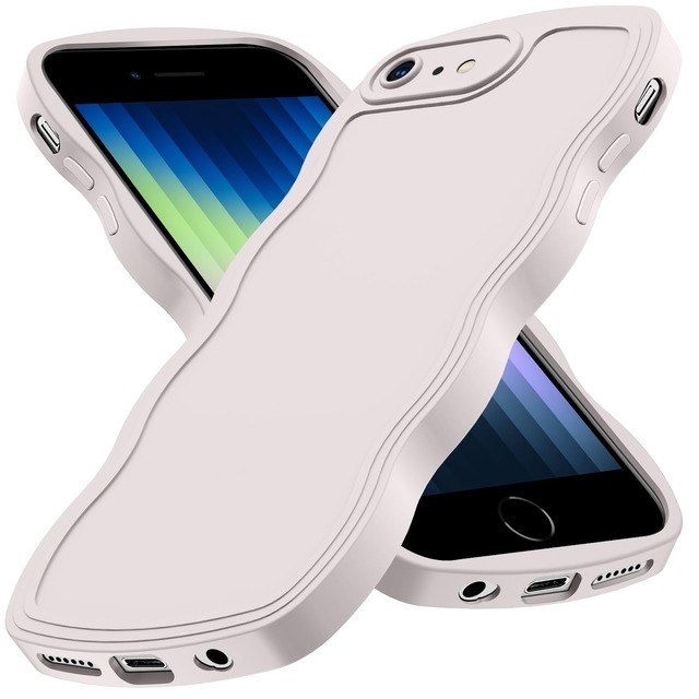 Duluqboba 対応 iPhone SE3/SE2/8/7 用 ケース 耐衝撃 TPU 薄型 カバー シリコン ウェーブ 全面保護 指紋防止
