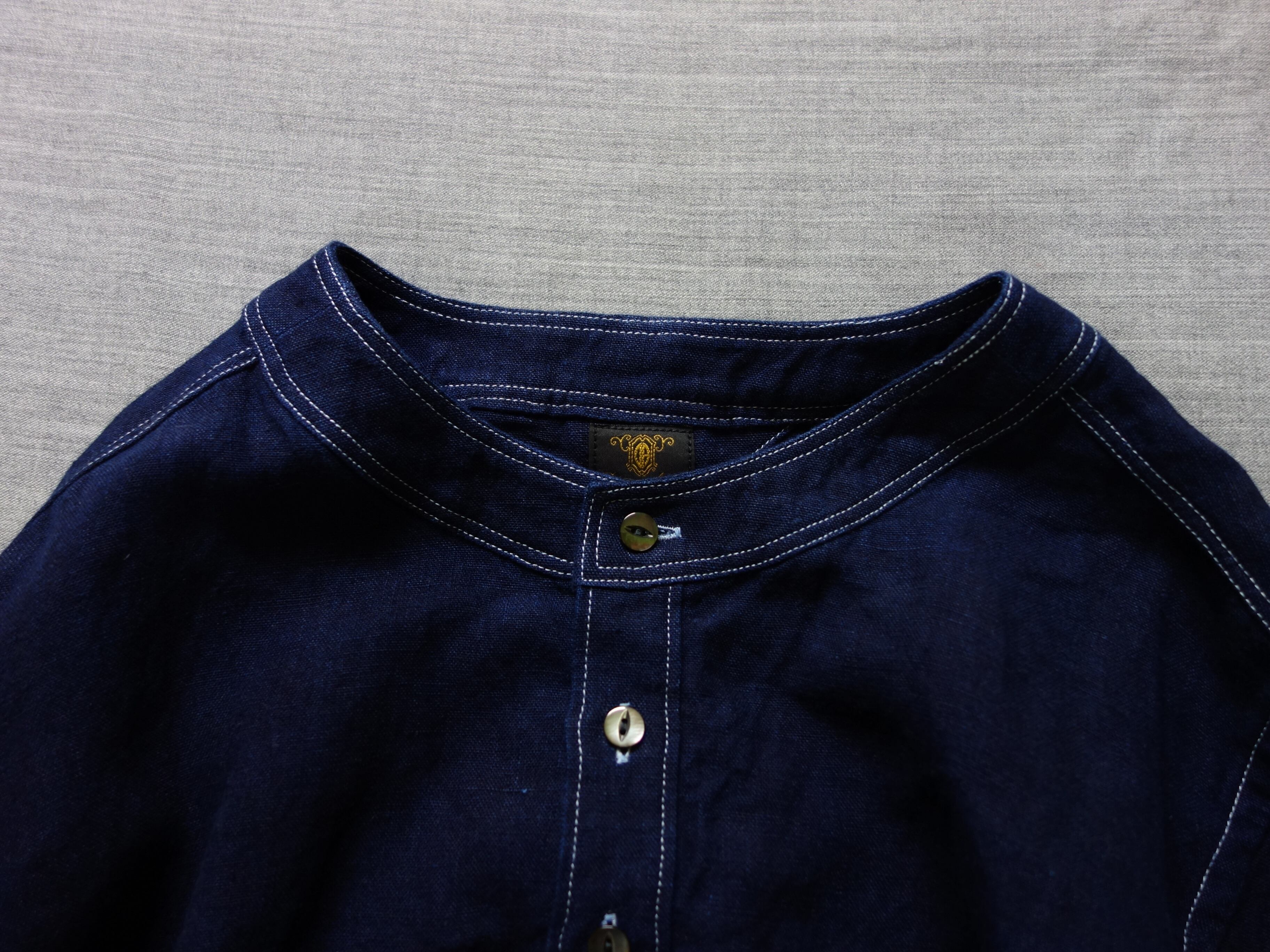 antiqued german linen shirt Ⅱ / indigo