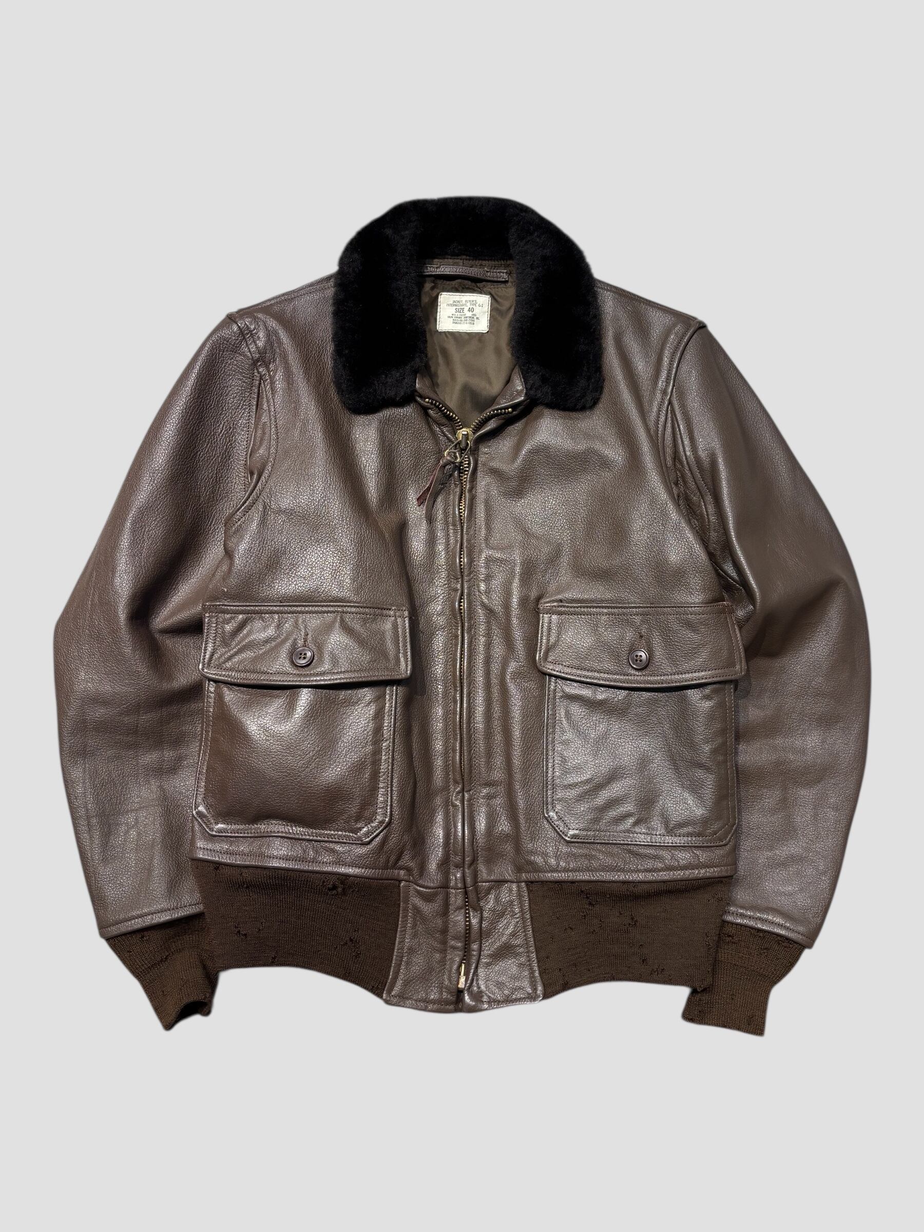 80s 米軍 ヴィンテージ US NAVY USN G-1 Jacket MIL-J-7823E(AS