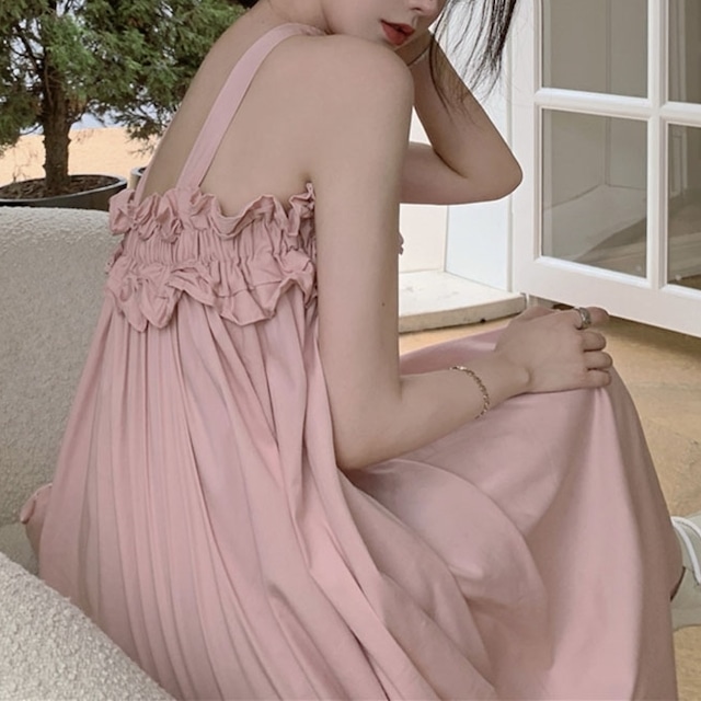 ワンピース レディース 春夏 秋冬 春 夏 秋 冬 フレアワンピース ホルターネック ベアトップ シャーリング ドレスワンピース ドレス ひざ丈 Ol きれいめ ドレス オフィススタイル フレアドレス お呼ばれ 韓国 ファッション オフィスカジュアル 韓国風 キャバドレス ナイト