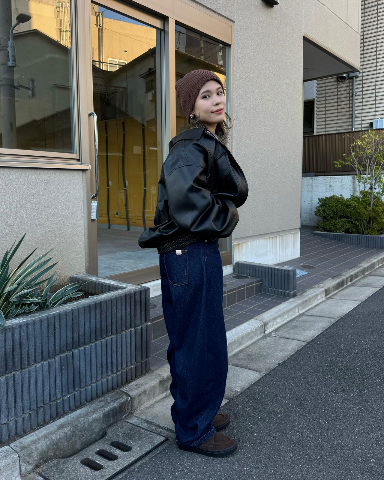 calm rib knit beanie <3color>