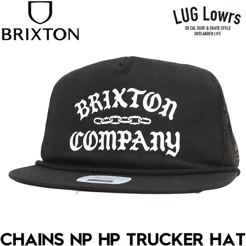 BRIXTON ブリクストン CHAINS NP HP TRUCKER HAT スナップバック メッシュキャップ 帽子 メンズ レディース BKBLK 26SP 日本代理店正規品