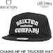 BRIXTON ブリクストン CHAINS NP HP TRUCKER HAT スナップバック メッシュキャップ 帽子 メンズ レディース BKBLK 26SP 日本代理店正規品
