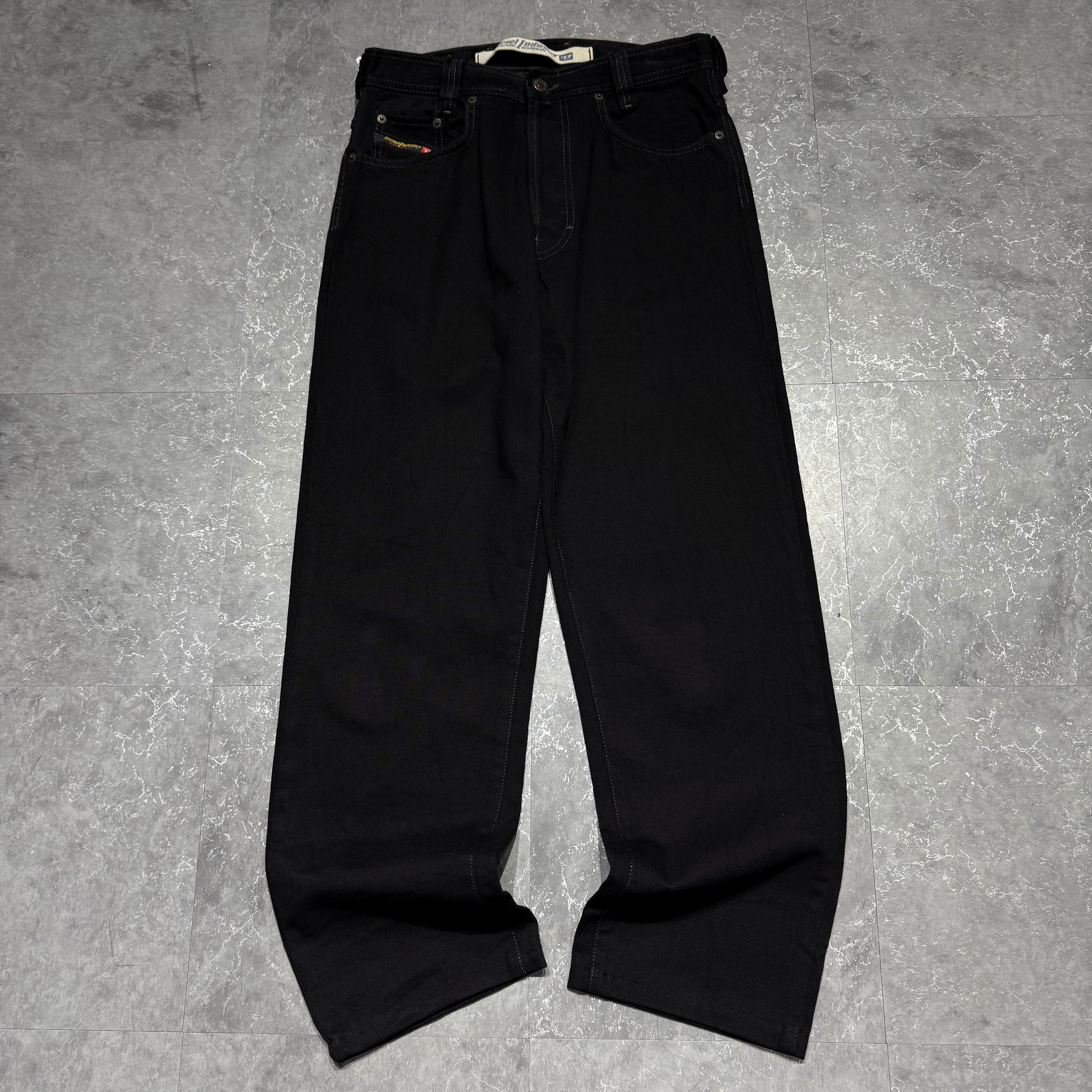 【レア】 90s OLD STUSSY USA製 ブラック イージーカーゴパンツ 90～00s OLD STUSSY/Side zip Easy pants/紺タグ/XL/サイドジップ付き