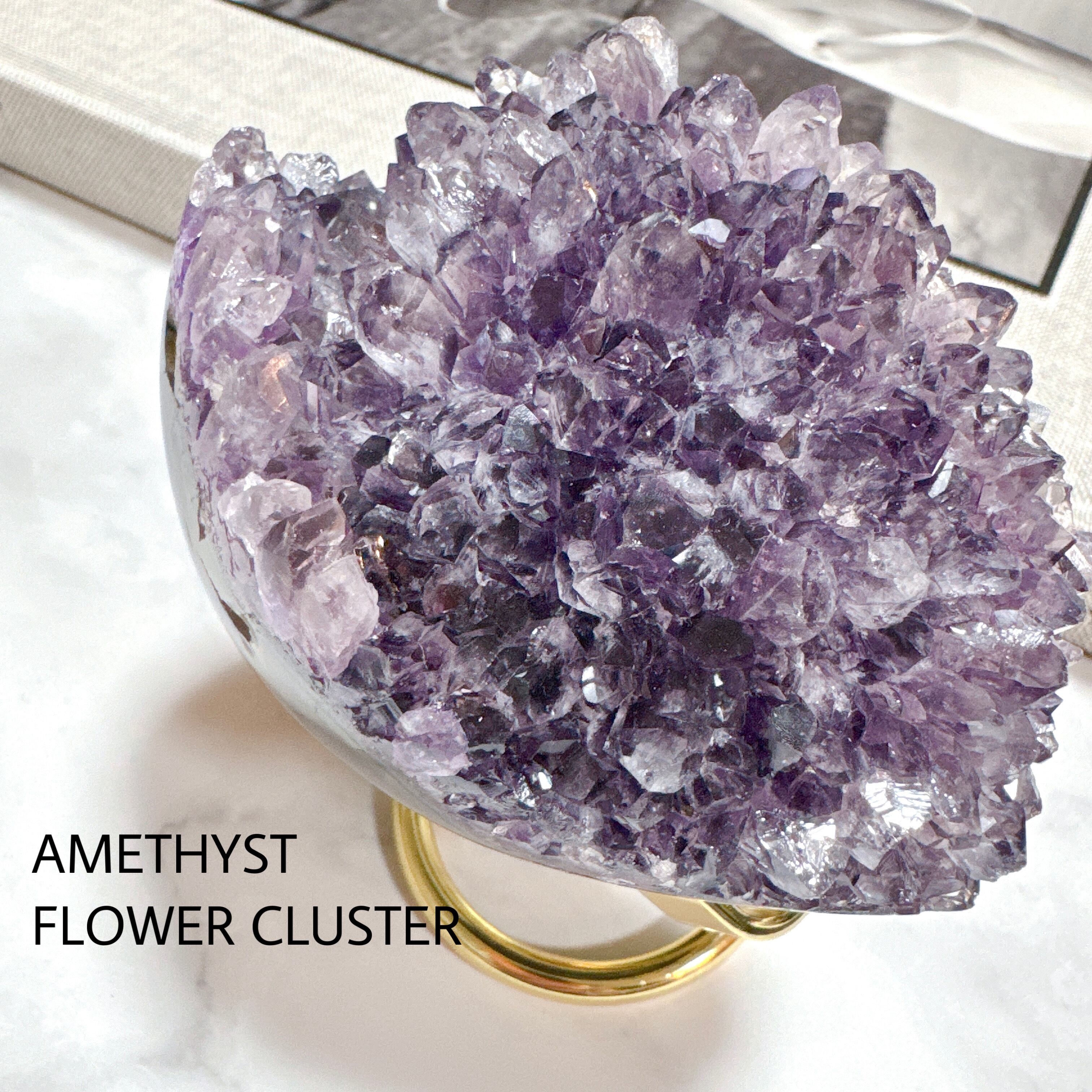ブラジル産 アメジスト フラワークラスター 原石 天然石