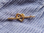 Heart Knot Design Brooch