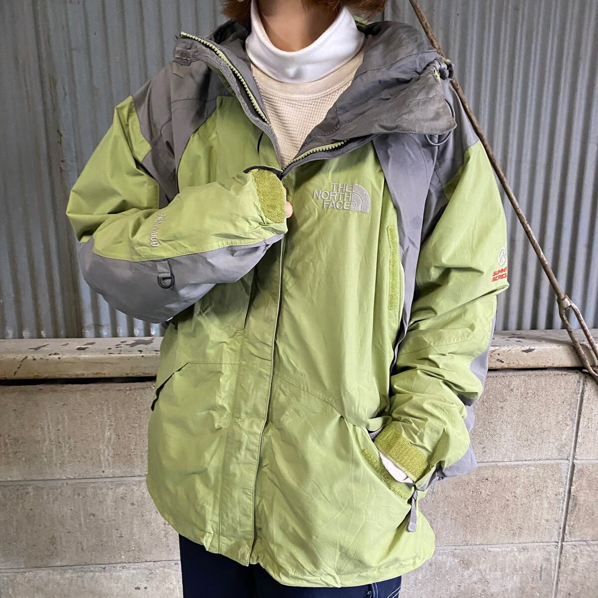 THE NORTH FACE ザ ノースフェイス SUMMIT SERIES GORE-TEX マウンテンパーカー レディースS 古着  サミットシリーズ ゴアテックス ナイロンジャケット ライトグリーン【ブルゾン・ジャケット】【アウトドアジャケット】【AN20】 | cave ...