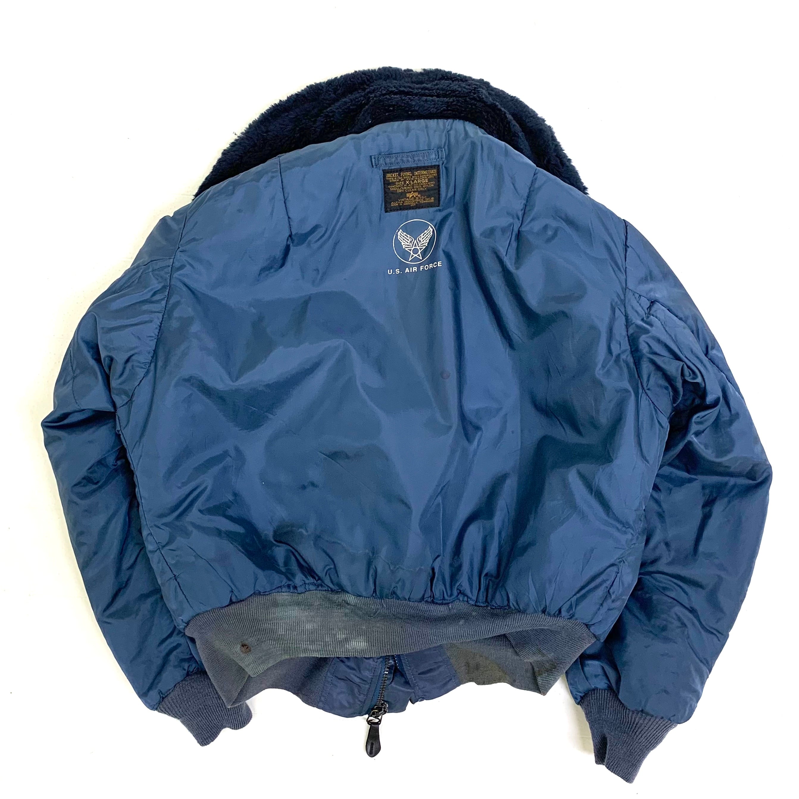 0241 / 1990's alpha B-15C flight jacket ブルー フライトジャケット