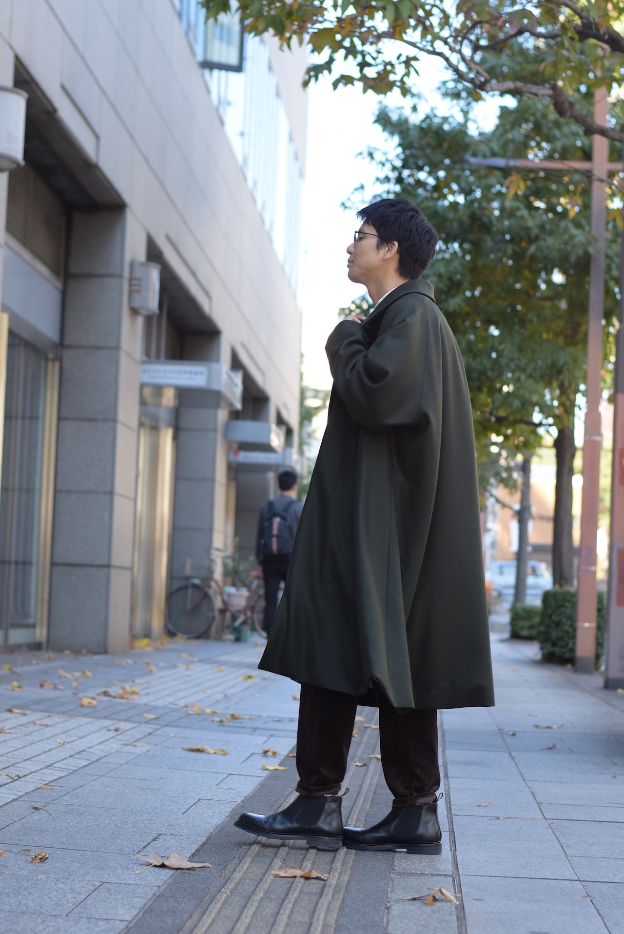 HAVERSACK】Compressed wool jersey balcollar coat | theater(シアター)