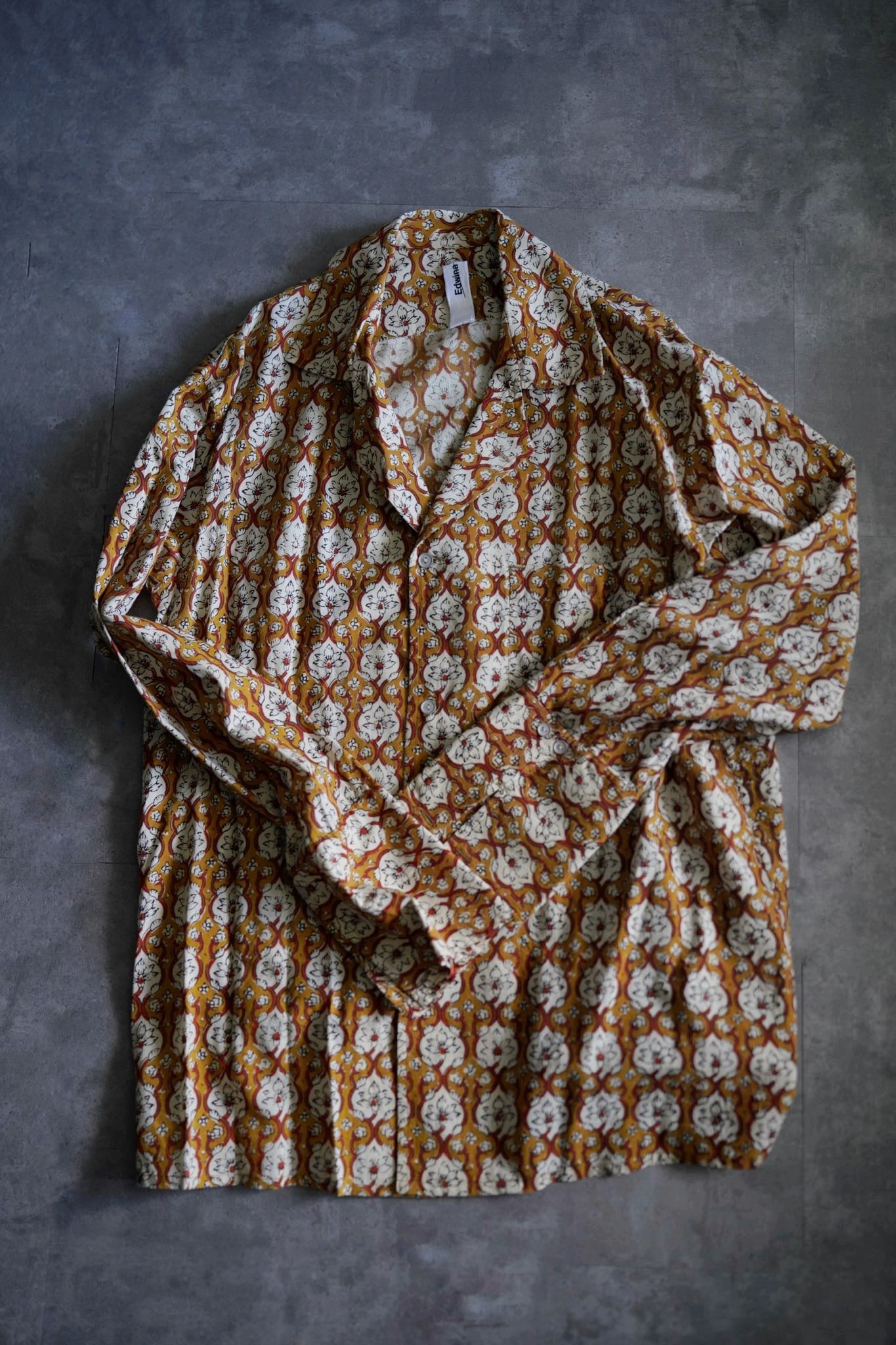 Edwina Horl HEMD BLOCKPRINT gold | Connecter by used collection