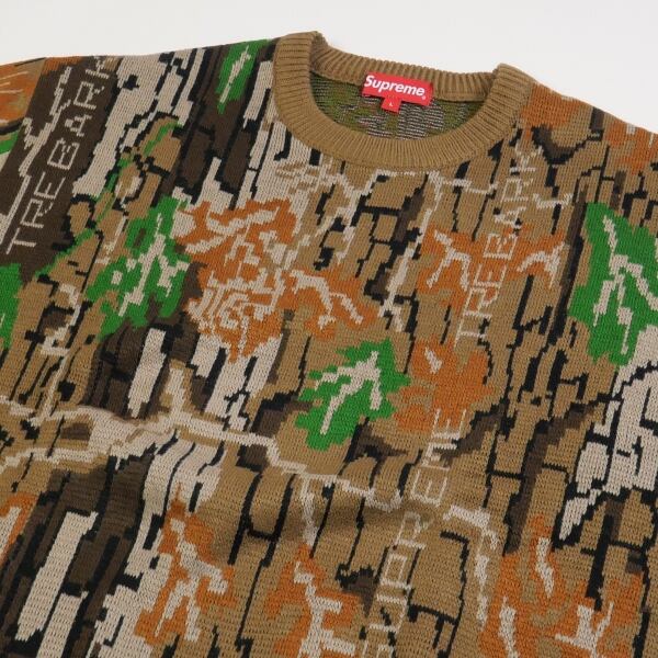 Size【L】 SUPREME シュプリーム 22AW Trebark Camo Sweater ニット 茶