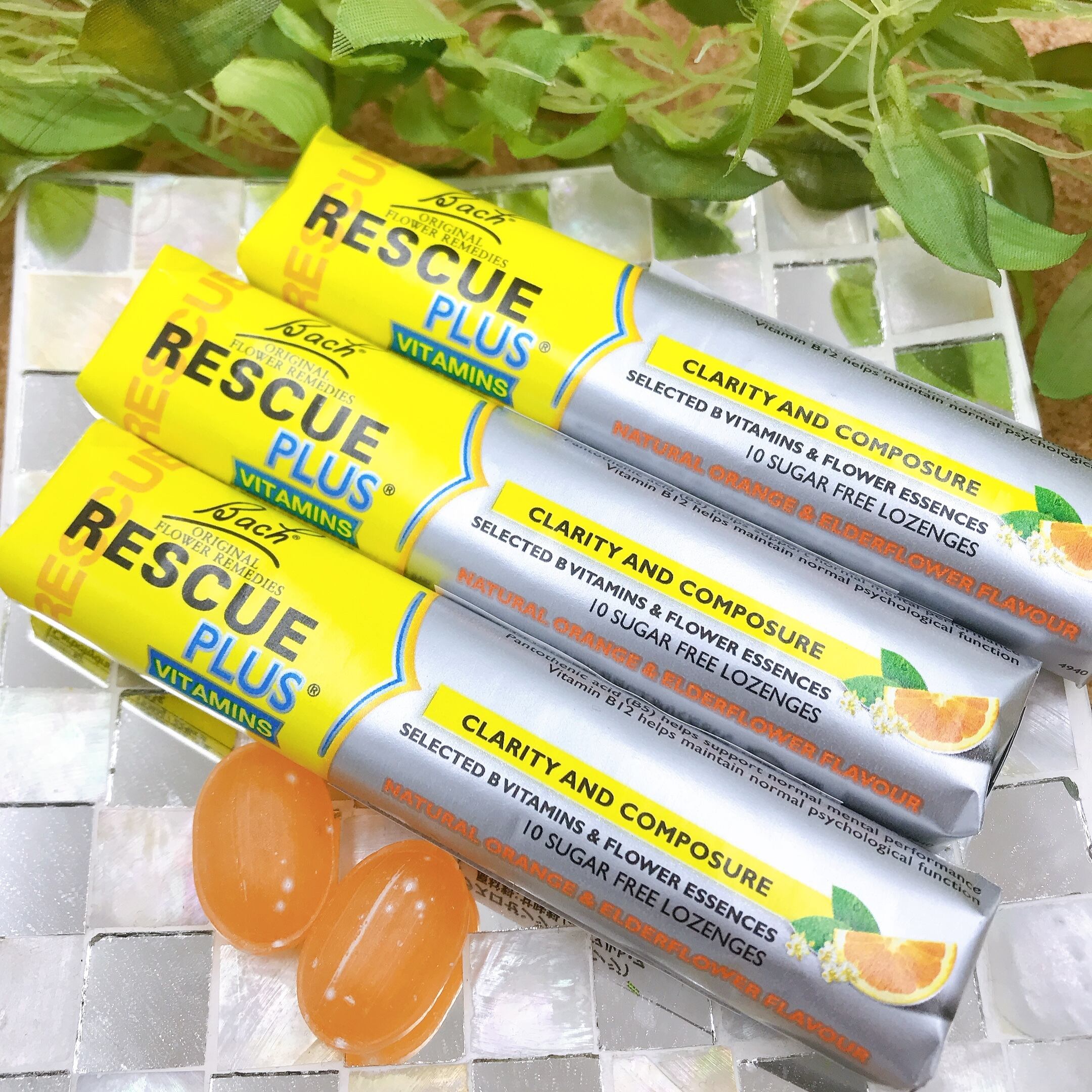 レスキュープラス ロゼンジ（4.2g×10粒） 3本セット：バッチフラワーレメディ 日本国内正規品 キャンディ Cococina（花と暦と
