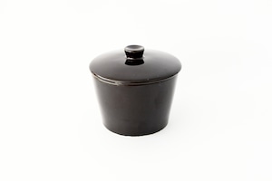 vintage ARABIA KILTA suger pot with lid black  /  ヴィンテージ アラビア キルタ 蓋付きシュガーポット ブラック