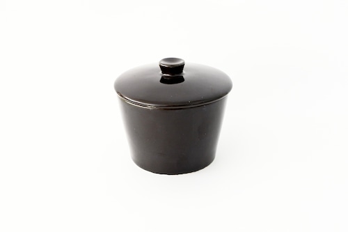 vintage ARABIA KILTA suger pot with lid black  /  ヴィンテージ アラビア キルタ 蓋付きシュガーポット ブラック