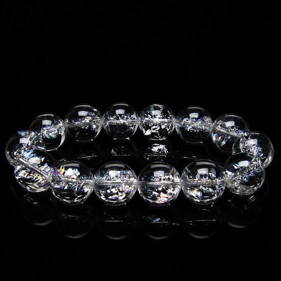アイリスクォーツ 水晶 ブレスレット 16mm 一点物 111-20217