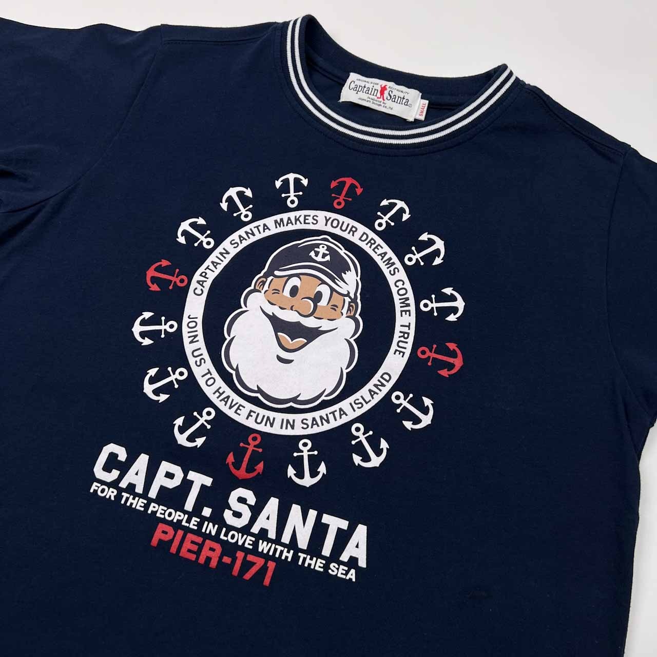 CAPTAIN SANTA キャプテンサンタ BIGロゴプリント 半袖Tシャツ サイズ S /ネイビー