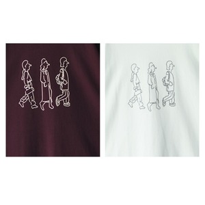 ラインイラストオーバーサイズクルーネックTシャツ A00374