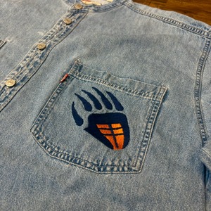 ナスングワム【Nasngwam】Indian motif Denim Shirt　Lサイズ